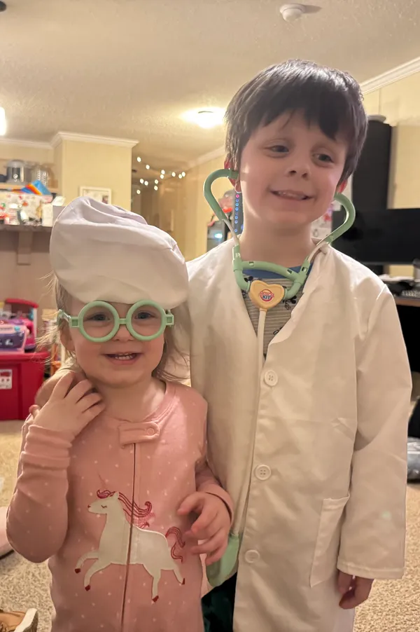 Trevor's two kids